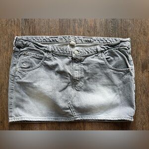 Size 10 super mini Abercrombie and fitch gray mini skirt.  Washed out look.